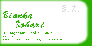 bianka kohari business card